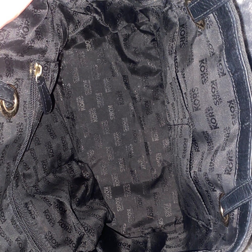 Michael Kors Black Shoulder Bag with Gold Accents - Picture 7 of 15